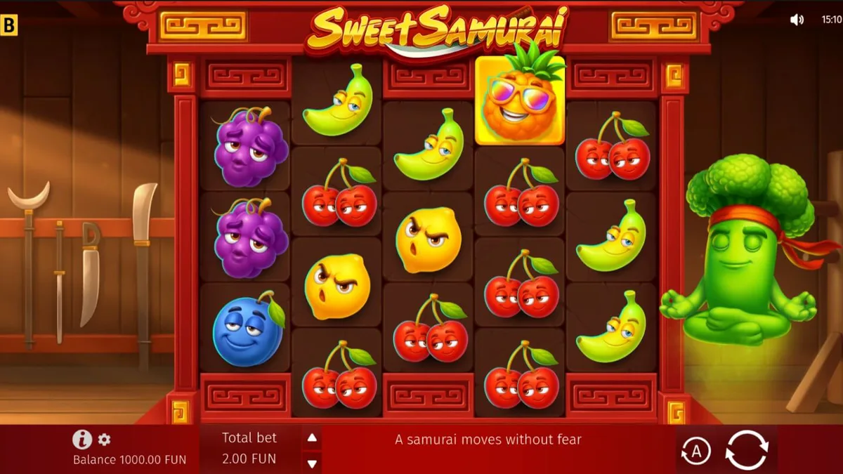 Broccoli Samurai di dalam dojo buah yang penuh warna